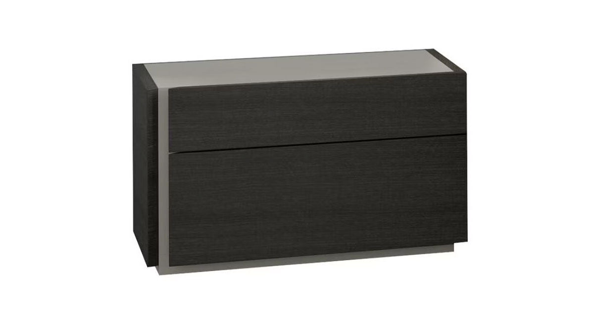 Nightstand in Wenge - Equipped with soft-closing tracks by Blum for smooth, quiet operation - Crafted from hand-selected woods, wood veneers,