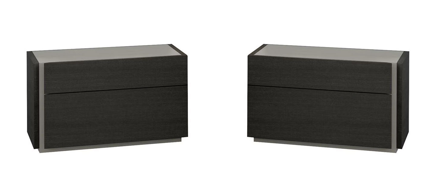 Nightstand in Wenge - Equipped with soft-closing tracks by Blum for smooth, quiet operation - Crafted from hand-selected woods, wood veneers,