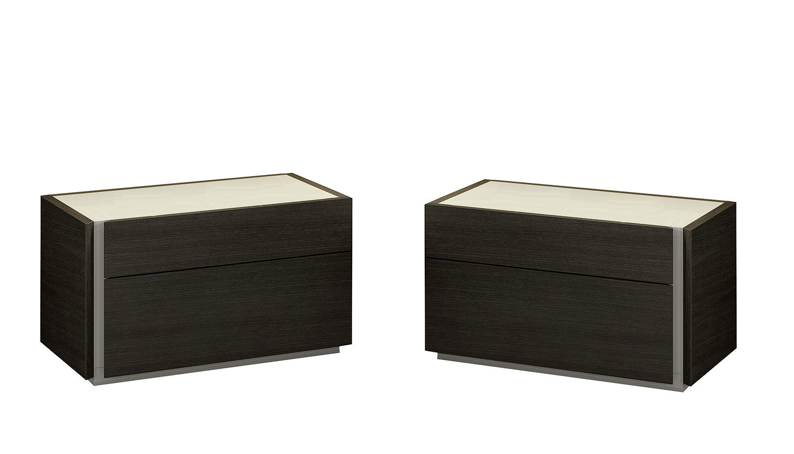 Nightstand in Wenge - Equipped with soft-closing tracks by Blum for smooth, quiet operation - Equipped with soft-closing tracks by Blum for