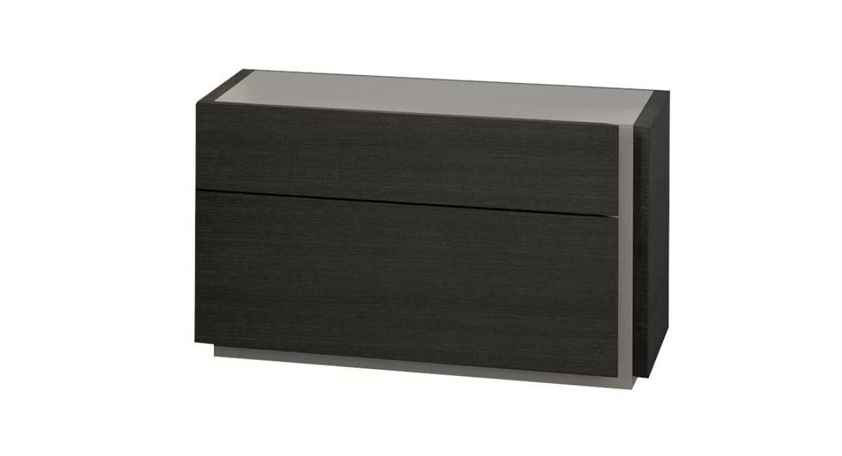 Nightstand in Wenge - Equipped with soft-closing tracks by Blum for smooth, quiet operation - Crafted from hand-selected woods, wood veneers,